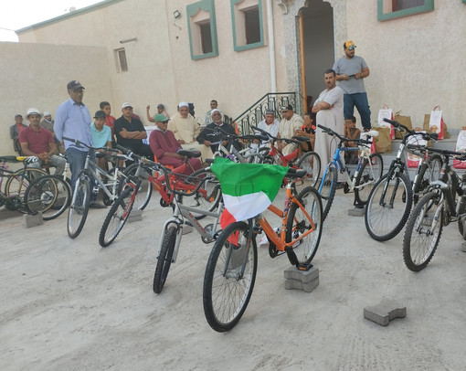 La consegna delle biciclette in Marocco