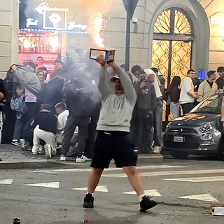 Fuochi d'artificio accesi a Borgo Rossini