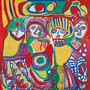 Mon village, Chaibia Talal - olio su tela (1990)