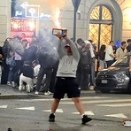 Fuochi d'artificio accesi a Borgo Rossini