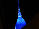 La Mole Antonelliana si illumina di blu contro la neurofibromatosi