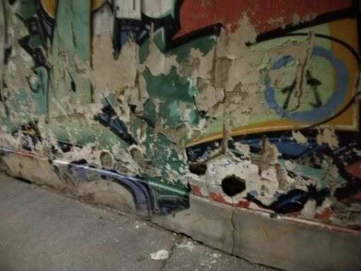 Le condizioni del muro della Tesoriera Le condizioni del muro della Tesoriera