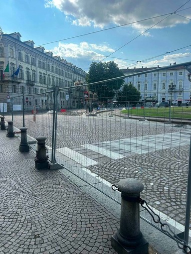 Lavori in piazza Carlina