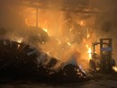 In fiamme un cascinale in via Bagnolo a Cavour In fiamme un cascinale in via Bagnolo a Cavour