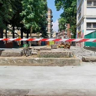 Lavori in piazza Alimonda Lavori in piazza Alimonda