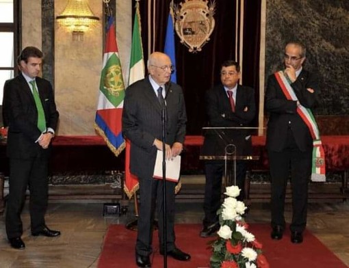 Giorgio Napolitano durante una visita
