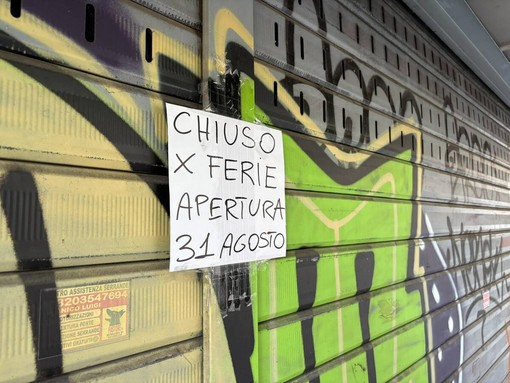 Negozi chiusi per ferie