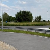 La rotonda con l’erba tagliata