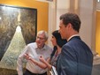 Sgarbi in visita alla mostra di Colombotto Rosso a Palazzo Vittone