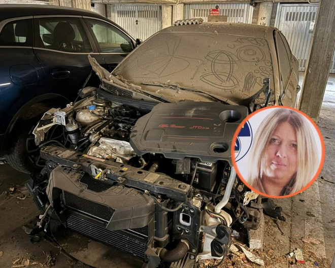 Le auto abbandonate di via Como (nel tondo, la consigliera Marino) Le auto abbandonate di via Como (nel tondo, la consigliera Marino)