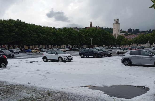 Piazza Fontana ‘imbiancata’