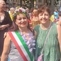 Da sinistra, Lia Bianco e Silvia Lorenzino al Pride di Torino