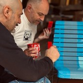 Pesce e Da Rold al lavoro sulla panchina Pesce e Da Rold al lavoro sulla panchina