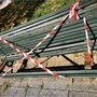 Le panchine vandalizzate