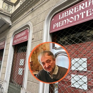 La Libreria Piemontese di via San Secondo 11 (nel tondo, Rocco Giuseppe Maurizio Monteu)