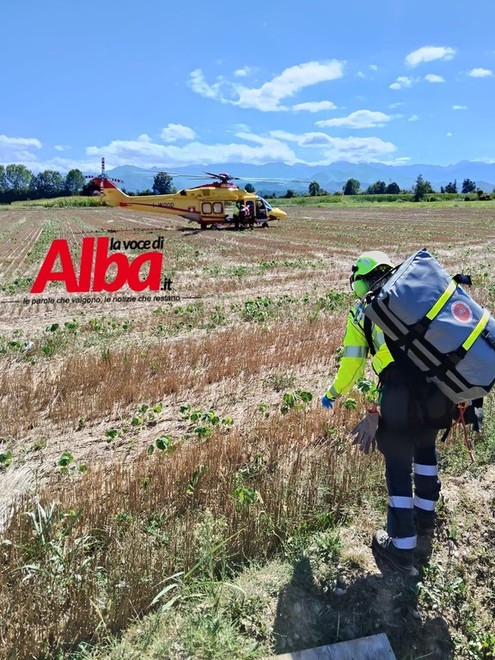 Ustionato nel suo terreno mentre bruciava rami e foglie: trasportato al CTO di Torino