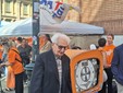 Il presidio di protesta davanti alla Rai