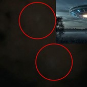 Un frame del video che riprende alcune misteriose luci nel cielo