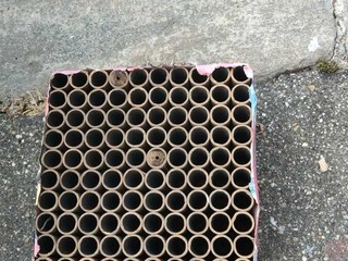 I resti dei petardi sparati in via Duino