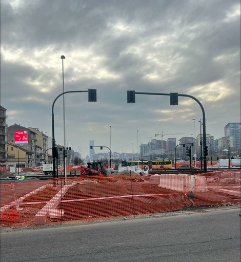 Cantieri in piazza Baldissera