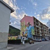 Il murale che verrà inaugurato domani