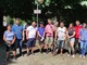 Un gruppetto di volontari che due sabati fa ha pulito il parco di Abbadia Alpina