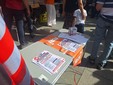 Il presidio di protesta davanti alla Rai