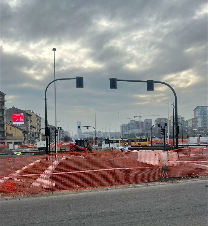 Cantieri in piazza Baldissera