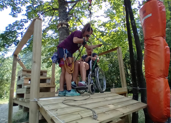 La zip line accessibile