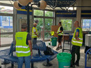 Pulizie alla stazione Dora