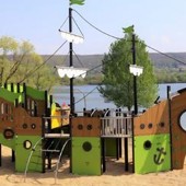 Il veliero che attraccherà nel parco giochi Il veliero che attraccherà nel parco giochi