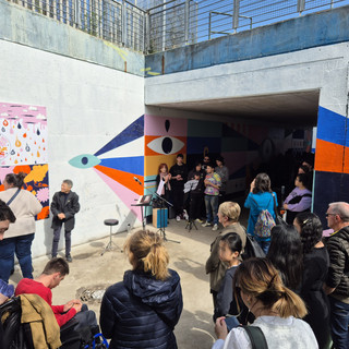 L’evento di inaugurazione del murale