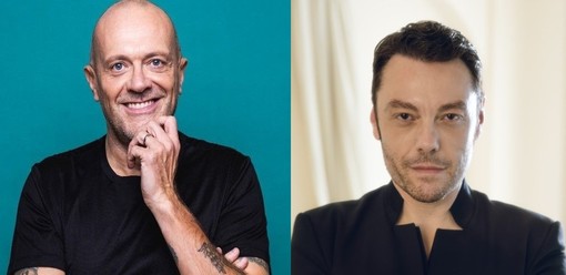 Tiziano Ferro e Max Pezzali protagonisti all'Allianz Stadium Tiziano Ferro e Max Pezzali protagonisti all'Allianz Stadium