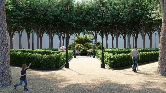 Il giardino storico di piazza Maria Teresa