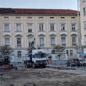Il cantiere di piazza Roma