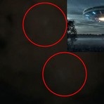 Un frame del video che riprende alcune misteriose luci nel cielo