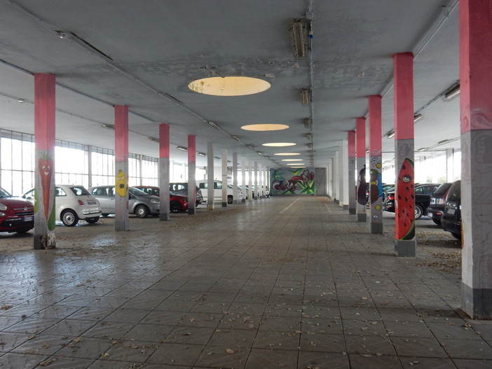 L'ex mercato coperto di via Plava, oggi diventato parcheggio