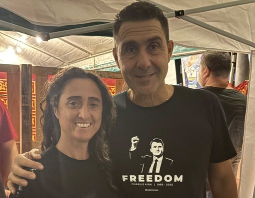 Ileana Ciancio con Roberto Vannacci a Pontida