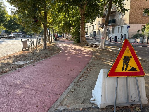 Ecco la nuova pista ciclabile di corso Bramante