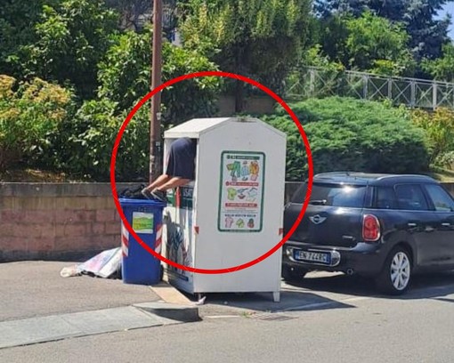La foto scattata da un residente in corso Gamba