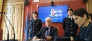 Un momento della conferenza stampa con il questore Gambino
