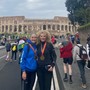 Da sinistra, Bertalot e Severini con il Colosseo sullo sfondo Da sinistra, Bertalot e Severini con il Colosseo sullo sfondo
