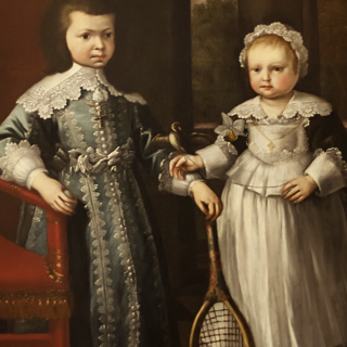 Il ritratto di Francesco Giacinto e Carlo Emanuele II di Savoia con la racchetta