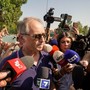 Mario Roggero all'arrivo in carcere, nel luglio scorso (foto Adnkronos)