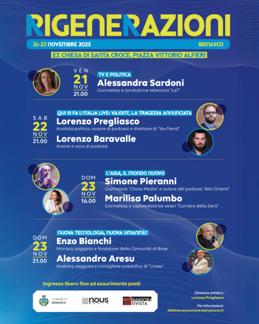 La locandina dell'edizione 2025 di 'Rigenerazioni'