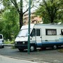 Un camper in corso Salvemini (foto d'archivio)
