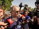 Mario Roggero all'arrivo in carcere, nel luglio scorso (foto Adnkronos)