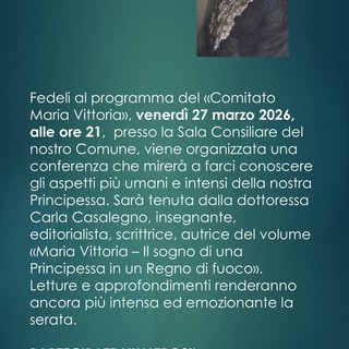 Maria Vittoria Del Pozzo della Cisterna, a Reano un incontro  dedicato alla sua figura