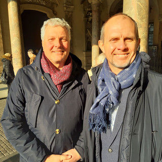 Stefano Rossotto con il direttore provinciale di Cia Agricoltori delle Alpi Luigi Andreis
