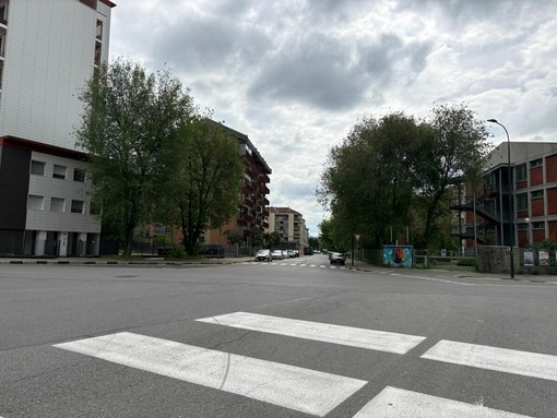 L'incrocio tra via Nallino e via Frattini